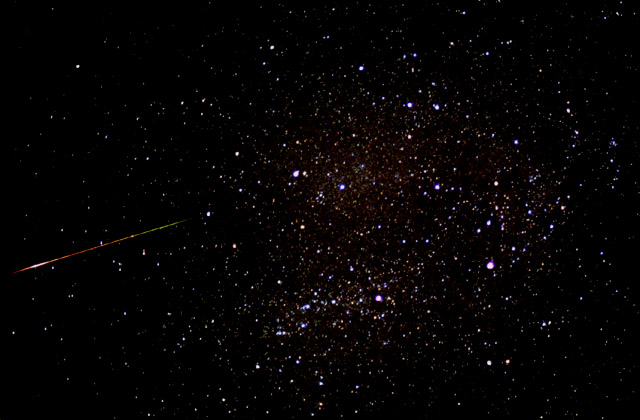 Rainbow Perseid Meteor Shooting Star Cygnus