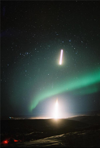 Aurora Borealis Rocket Launch Alaska