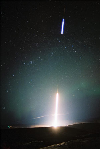 Northern Lights Rocket Launch Alaska