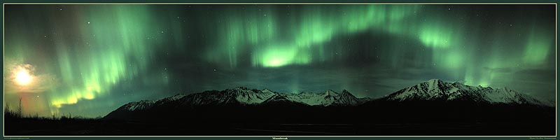 Northern Lights Alaska Aurora Moon