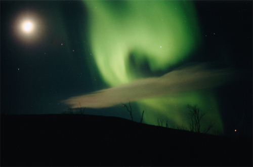 Northern Lights Alaska Moon Jupiter